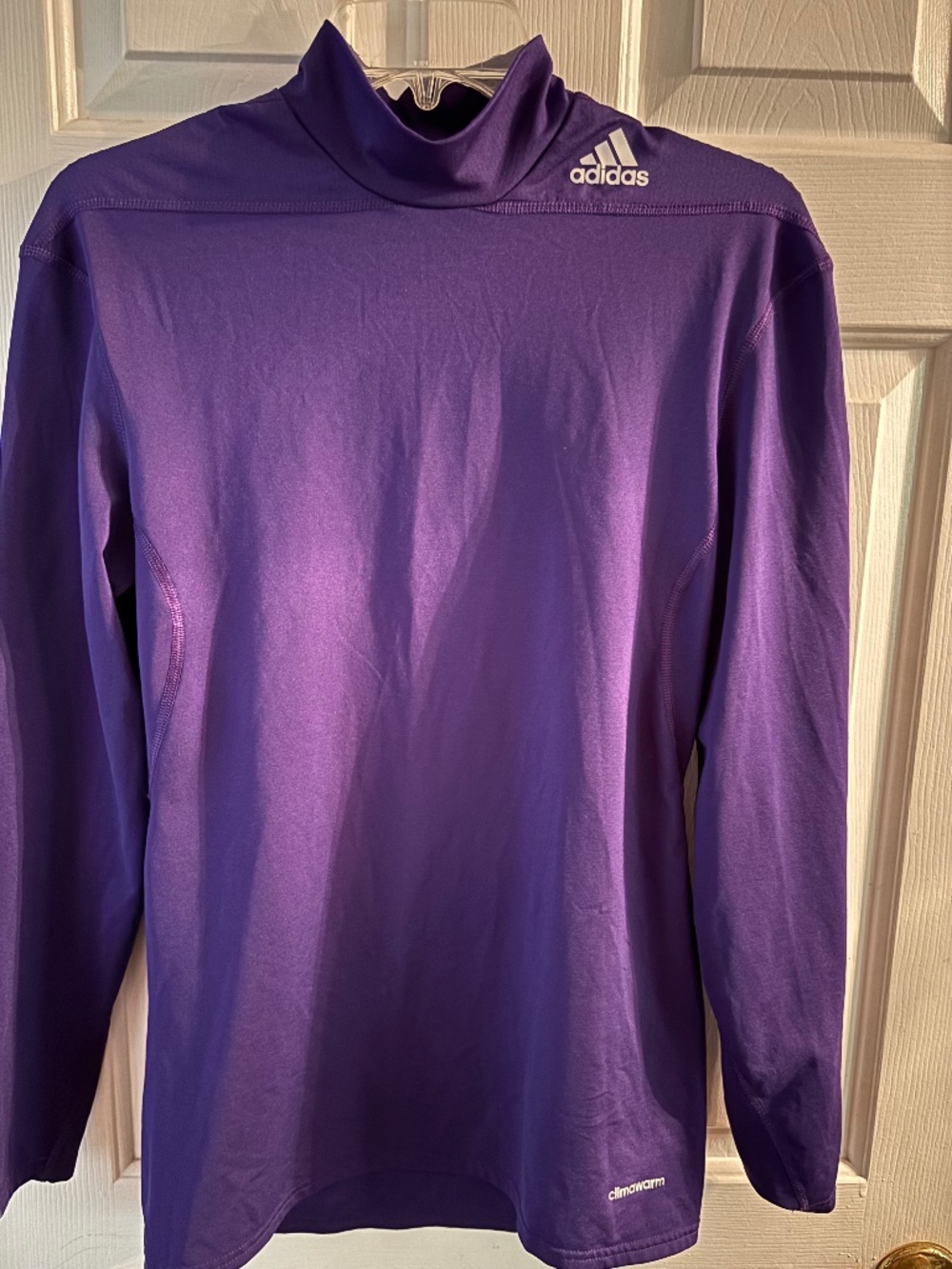 Men's Adidas TechFit Purple Turtleneck Size L
